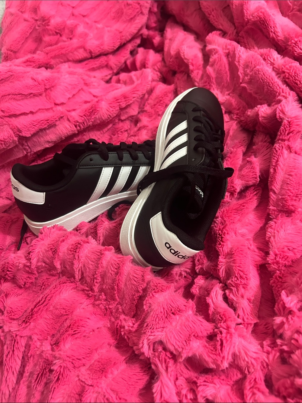 adidas Black Sneakers with White Three-Stripes - Picture 3 of 3